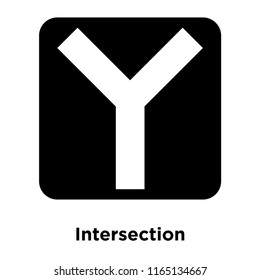 Intersection icon vector isolated on white background, Intersection transparent sign