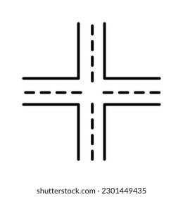 Intersection icon,vector illustration. vector intersection icon illustration isolated on White background 1.eps