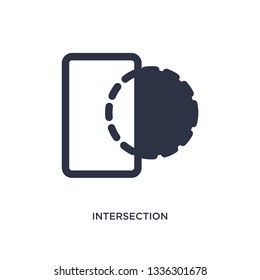 intersection isolated icon. Simple element illustration from geometric figure concept. intersection editable logo symbol design on white background. Can be use for web and mobile.