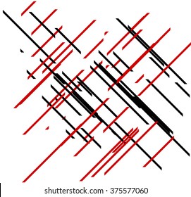the intersection of the red and black stripes vector