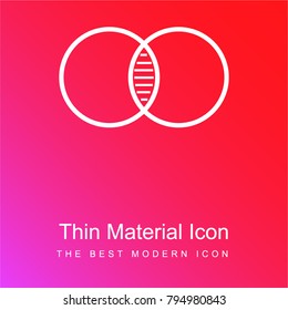Intersection red and pink gradient material white icon minimal design