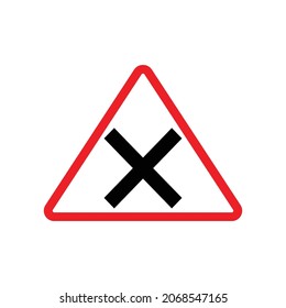 intersection sign, Road warning signs,road signs vector illustration.