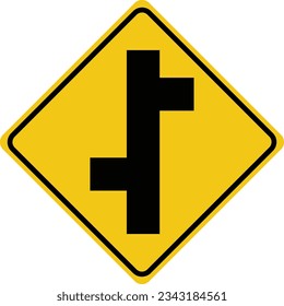señales de tráfico de intersección derecha e izquierda