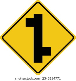 intersection traffic signs right and left