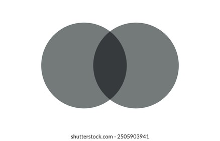 Intersección de dos Conjuntos de diagrama de venn en matemáticas.