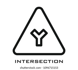 Intersection vector icon