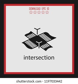 intersection  vector icon