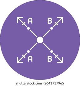Intersection vector icon. Can be used for printing, mobile and web applications.