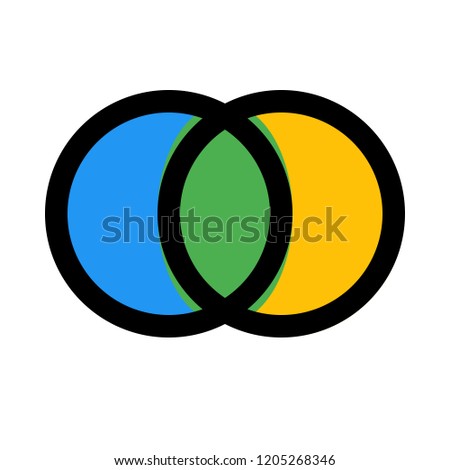 intersection venn diagram stock vector royalty free 1205268346 intersection venn diagram