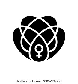 intersectional feminism woman glyph icon vector. intersectional feminism woman sign. isolated symbol illustration