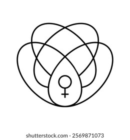 intersectional feminism woman line icon vector. intersectional feminism woman sign. isolated contour symbol black illustration