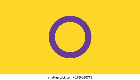 elemento gráfico de emblema de indicador intersexual Diseño de plantilla de ilustración