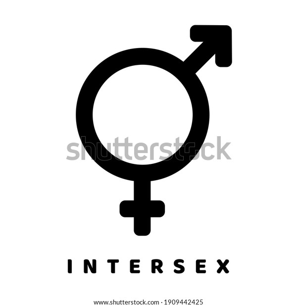 Intersex Gender Symbol Related Vector Glyph Stock Vector Royalty Free