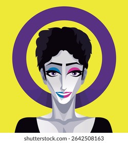 intersex lgbt orgulhoso bandeira e pessoa