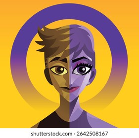 intersex lgbt orgulhoso bandeira e pessoa