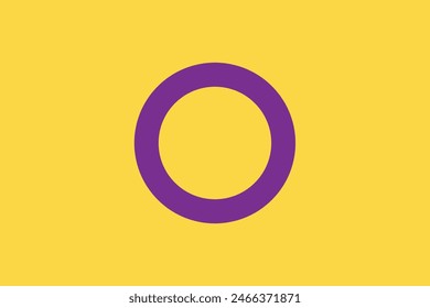 bandera del orgullo intersexual, bandera del orgullo intersexual Ilustración vectorial.