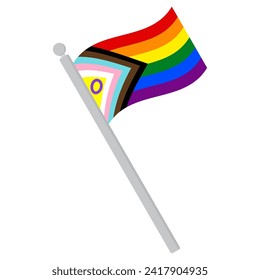Intersex Progress Pride Flag. New LGBTQ Pride Flag.