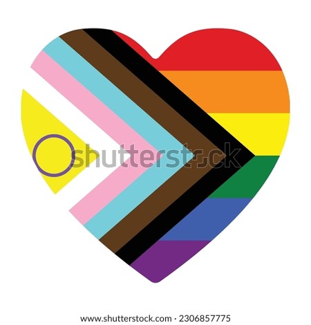 Intersex Progress Pride Flag. New LGBTQ Pride Flag.