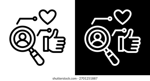 Interst Icon Of Line Black And White Style Vector Illustration
