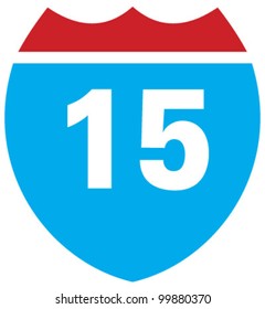 Interstate 15 highway sign
