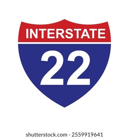 Interstate 22 Guide Signs Sign