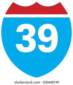 Interstate 39 highway sign