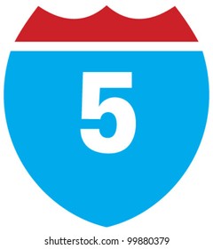 Interstate 5 Highway Sign