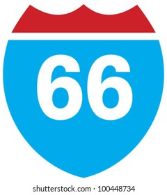 Interstate 66 highway sign
