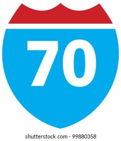 Interstate 70 Highway Sign