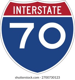 Interstate 70 Shield USA Road Sign