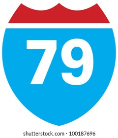 Interstate 79 highway sign