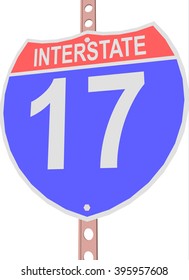 Interstate highway 17 road sign
