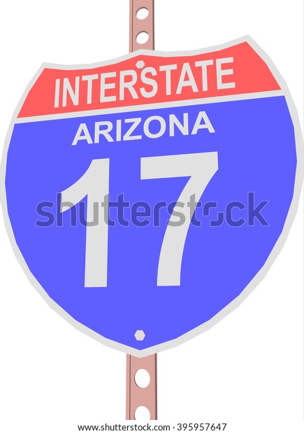 Interstate Highway 17 Road Sign Arizona Stock Vector (Royalty Free ...