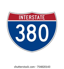 Interstate highway 380 road sign