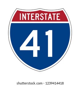 Interstate highway 41 road sign