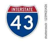 Interstate highway 43 road sign