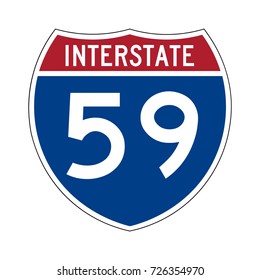 Interstate highway 59 road sign