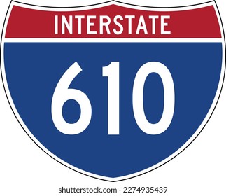 Señal de la carretera Interstate 610