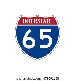Interstate highway 65 road sign