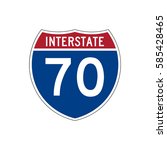 Interstate highway 70 road sign