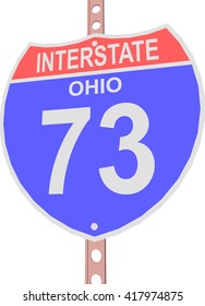 Interstate highway 73 road sign in Ohio