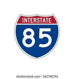 Interstate Highway 85 Road Sign