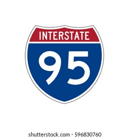 Interstate Highway 95 Road Sign 