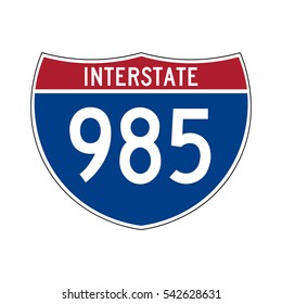 Interstate highway 985 road sign