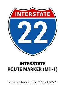 INTERSTATE ROUTE MARKER (M1-1) Guide signs