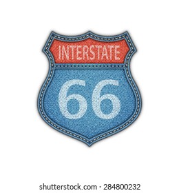Interstate sign. Route sign. Vector illustration.