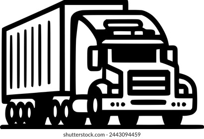 Interstate truck icon vector, sign, solid pictogram sign, symbol, vector, art
