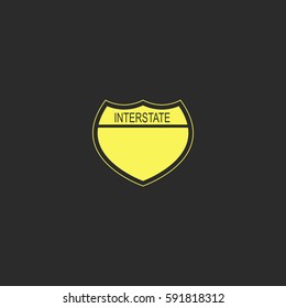 Interstate USA vector  icon.