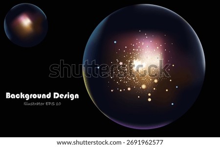 Interstellar gradient light ball, galaxy background design