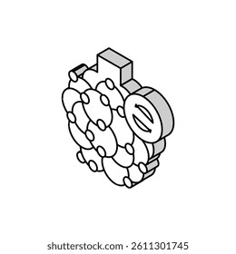 interstitial lung disease isometric icon vector. interstitial lung disease sign. isolated symbol illustration